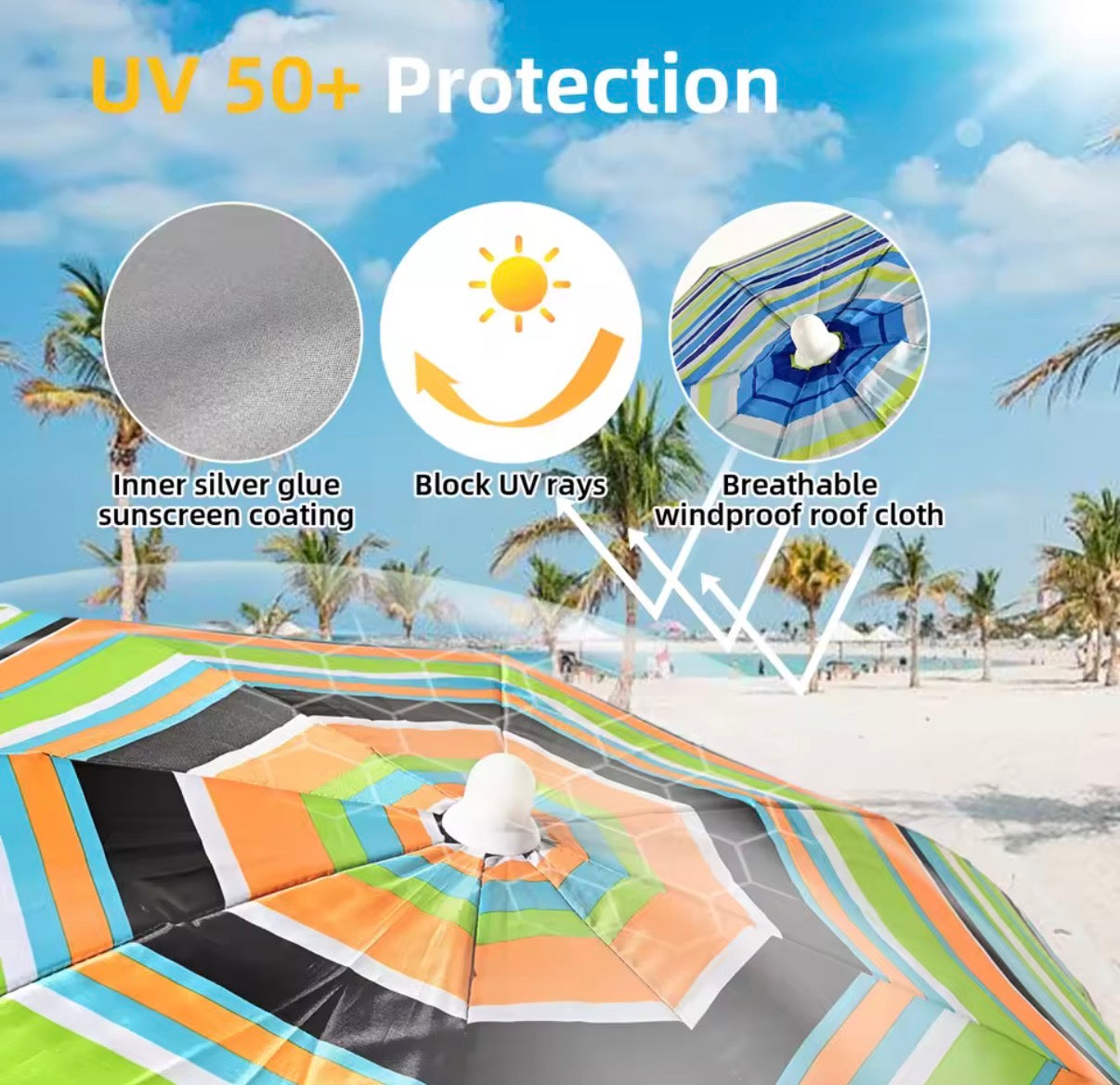 Sombrilla para playa y piscina